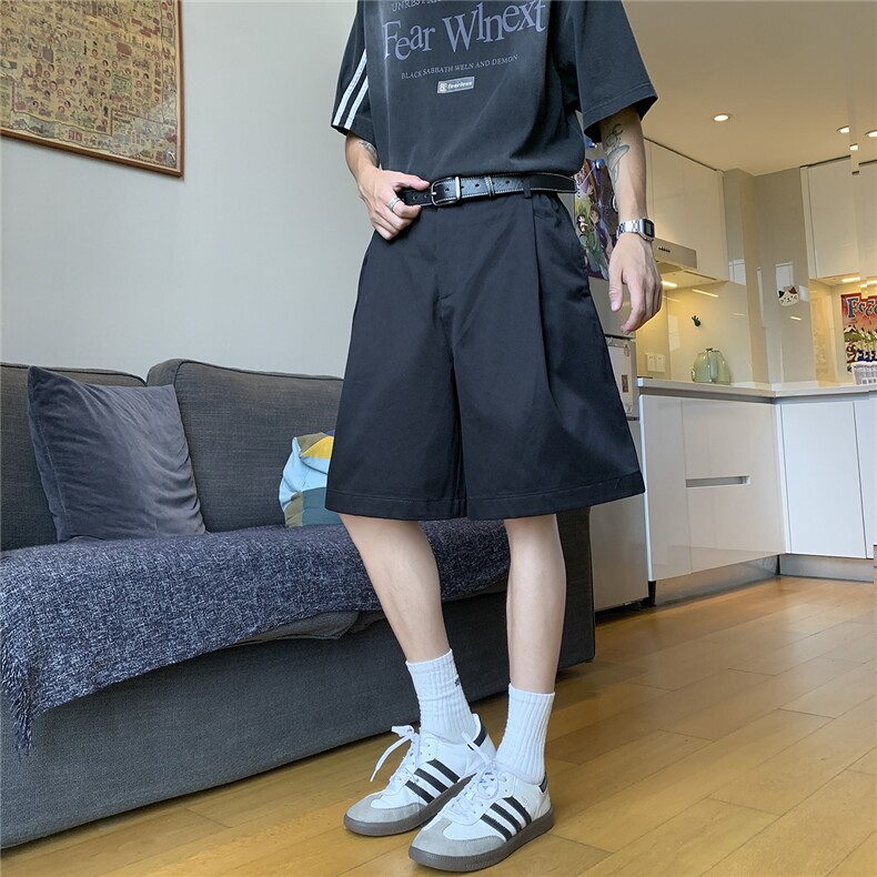 夏季新款美式短裤男潮牌薄款宽松大码运动休闲五分裤子D075-P40，男装牛仔裤，星座308B-2