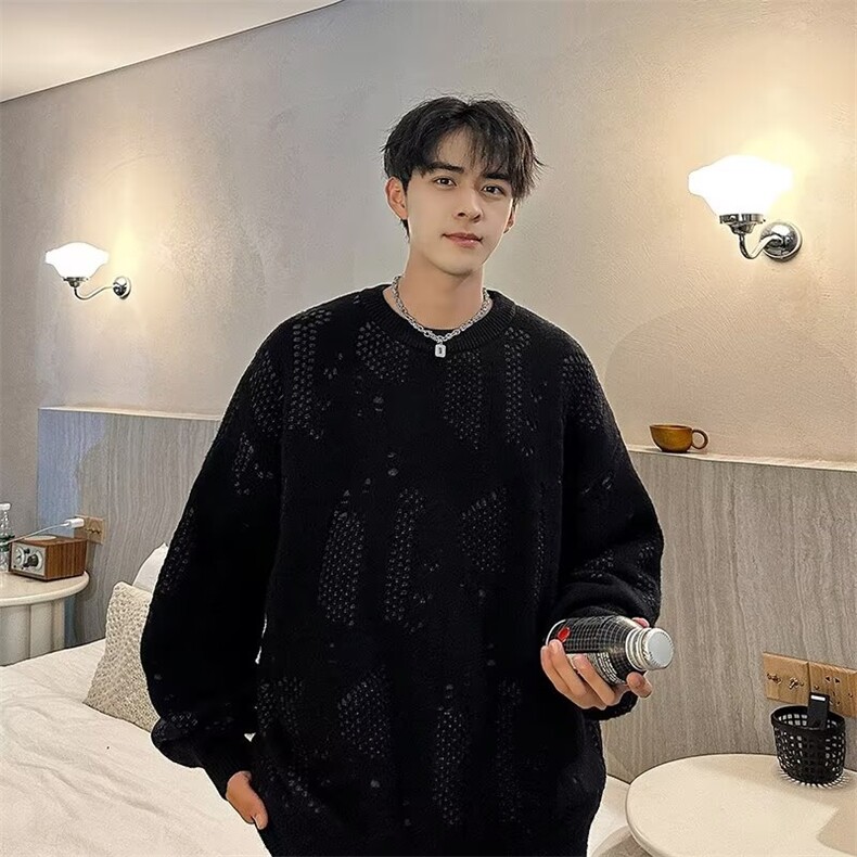B304P44秋冬新款男生毛衣打底衫线衣男装宽松,男装针织衫/毛衣,星座512-6