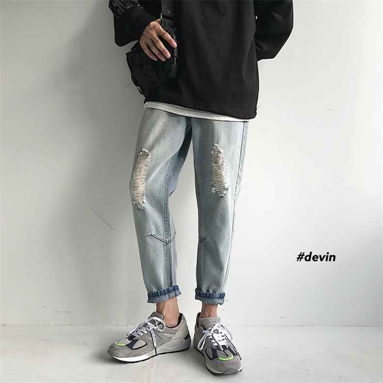 2021春季潮流男生休闲牛仔裤男C55/限,男装牛仔裤,电商B350