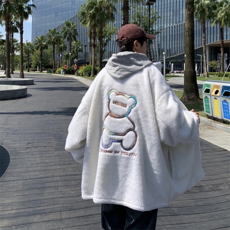 冬装羊羔绒棉服外套潮流宽松休闲加厚棉衣A161-2-276-P95，男装棉衣，电商A161-2