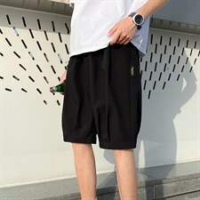 冰丝加大码港风男士五分休闲裤百搭潮流宽松休闲A125-6601-P20，男装休闲裤，电商A125