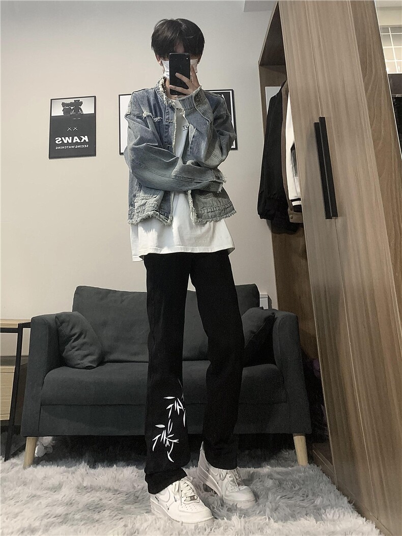 竹子新中式牛仔裤高品质不掉色不起球某音cleanfit穿搭,男装牛仔裤,星座310A-4