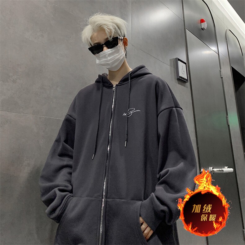 抖音得物高品质360G重磅阔版宽松光版纯色连帽卫衣外套KS162特P45，女装短外套，电商A486