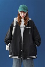 中性风2023秋季新款港风纯色连帽情侣百搭夹克外套G25p65控88，男装夹克，A247A