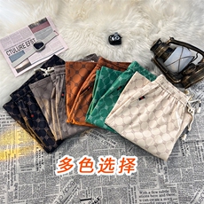夏季新品满布印花冰氧速干五分休闲裤DK280特批17，男装休闲裤，星座718-1