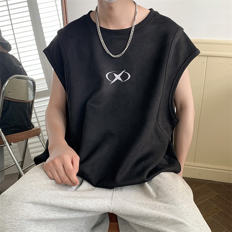 麂皮绒背心重磅坎肩男T恤日系复古美式港风潮1016-1T175P35K55,男装背心/马甲,星座1016-1（原电商B408-1）