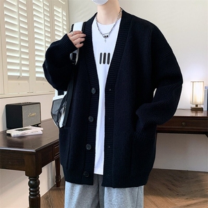 84870-P70开衫外套男款秋冬季加厚保暖夹克男生毛衣休闲宽松图片