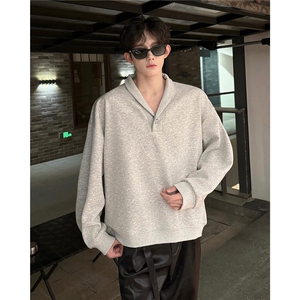 韩系学院风设计cleanfit卫衣简约纯色休闲打底 常规P49加绒P59图片