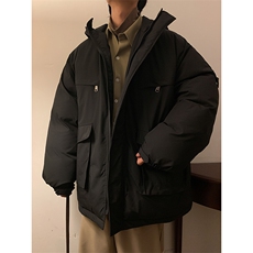 冲锋衣棉袄外套加厚棉服港风日系棉衣纯色1016-1W58P118K158，男装夹克，星座1016-1（原电商B408-1）
