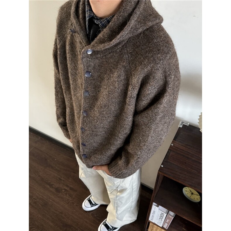 连帽毛衣开衫高品质鹿毛绒针织衫M-2XL网络图MY1028-P55,男装针织衫/毛衣,星座301C-5