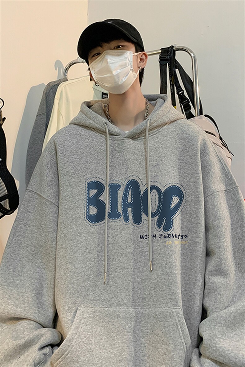 ！连帽圆领卫衣男装港风帽衫男LM124-P35,男装卫衣,电商B367