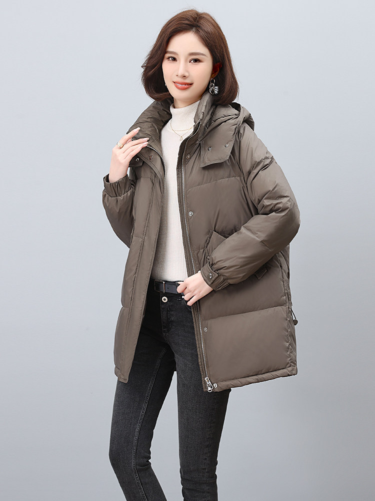 时尚保暖白鸭绒加厚羽绒服女款冬季新款宽松显瘦外套,女装羽绒服,3200格调