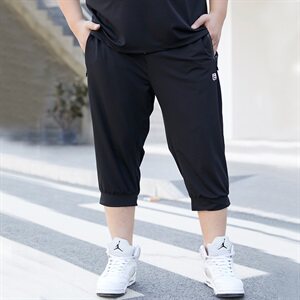 男大码休闲运动弹力7分裤冰丝网眼 5032-1_L-4XLP50 5XL-9XLP55图片