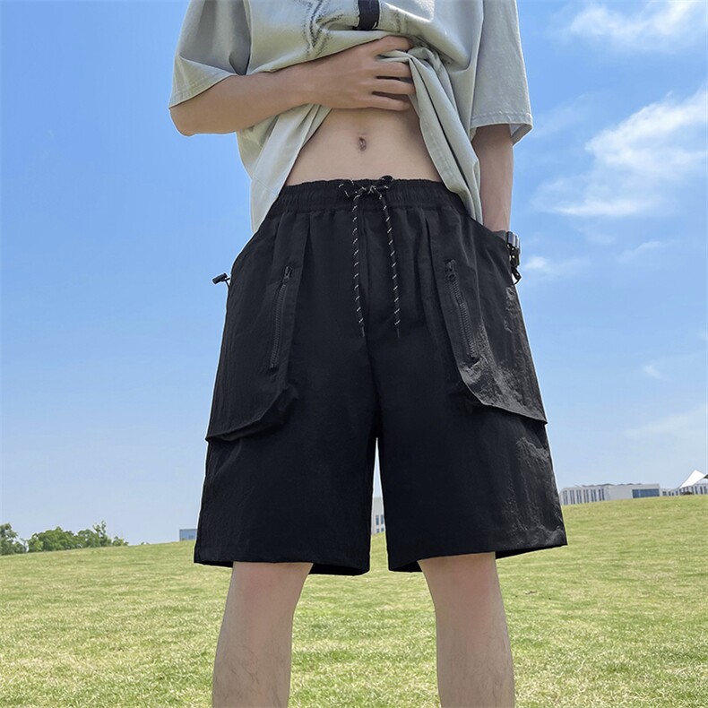 K677-P35夏季宽松型大口袋五分裤图片