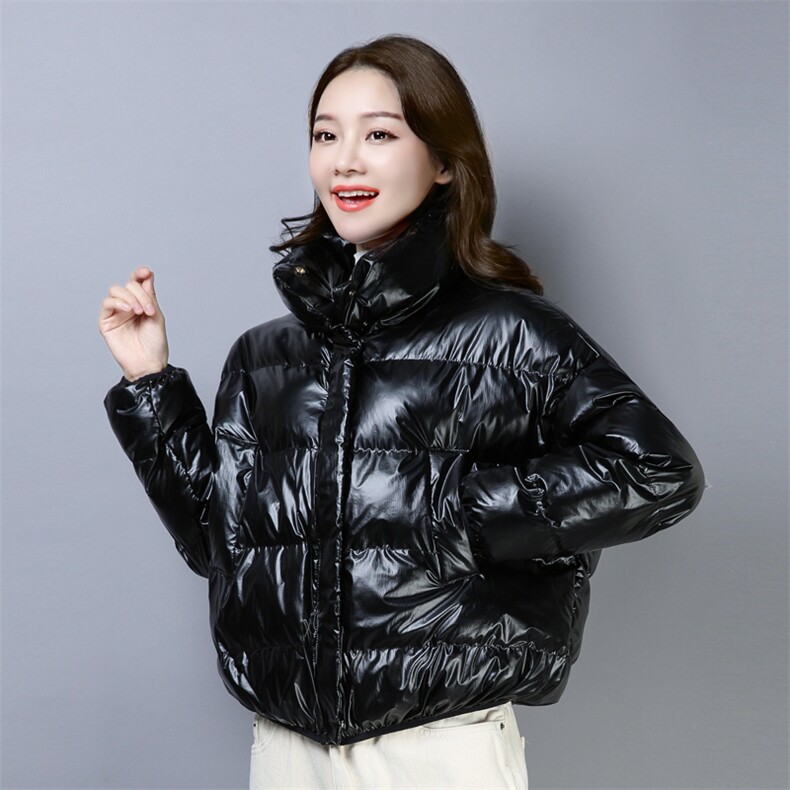 休闲时尚短款拉链连帽棉衣/棉服2020年冬季宽松修身显瘦,女装棉衣/棉服,小林双子