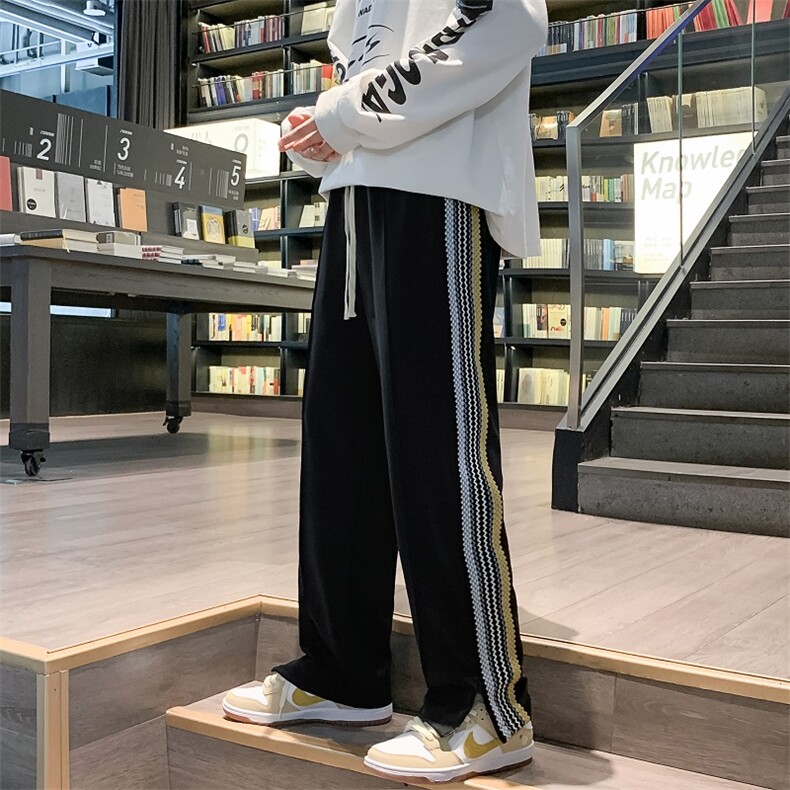 男春季新款拉链开叉休闲裤D93P35,男装休闲裤,星座1116-2