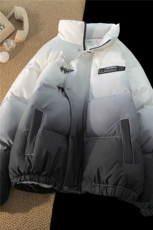 XZ-230-1MY51冬平铺水墨扎染渐变飞行扣休闲立领面包服P128控158，鞋类箱包手腕包，星座230-1