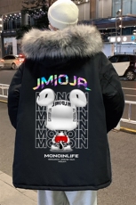 MM48214-P130冬季大毛领棉衣男士大码加厚棉袄男棉服，男装棉衣，电商A040