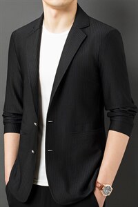 高端西装外套男装春秋季2023新款中年爸爸单件上衣休闲西服图片