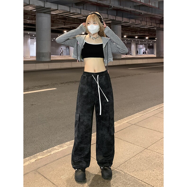 美式高街运动裤ins风潮牌设计感宽松休闲工装裤子K589TP38无差价,男装工装外套,电商A102B
