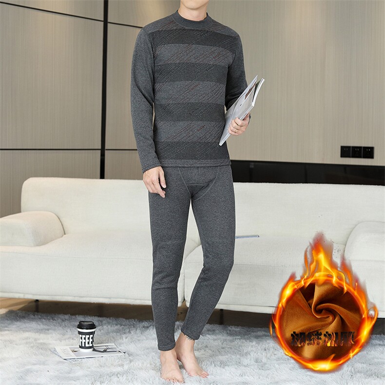 秋冬保暖内衣男士半高领秋衣秋裤休闲保暖套装310B-3-TZ5006-P60,男装棉衣,星座310B-3