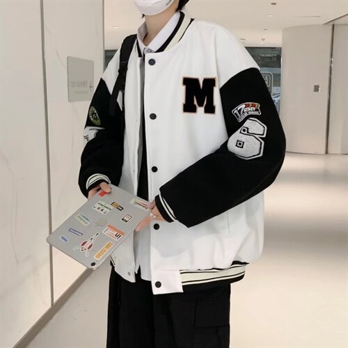 潮流夹克潮男春季棒球领夹克J6555P57图片