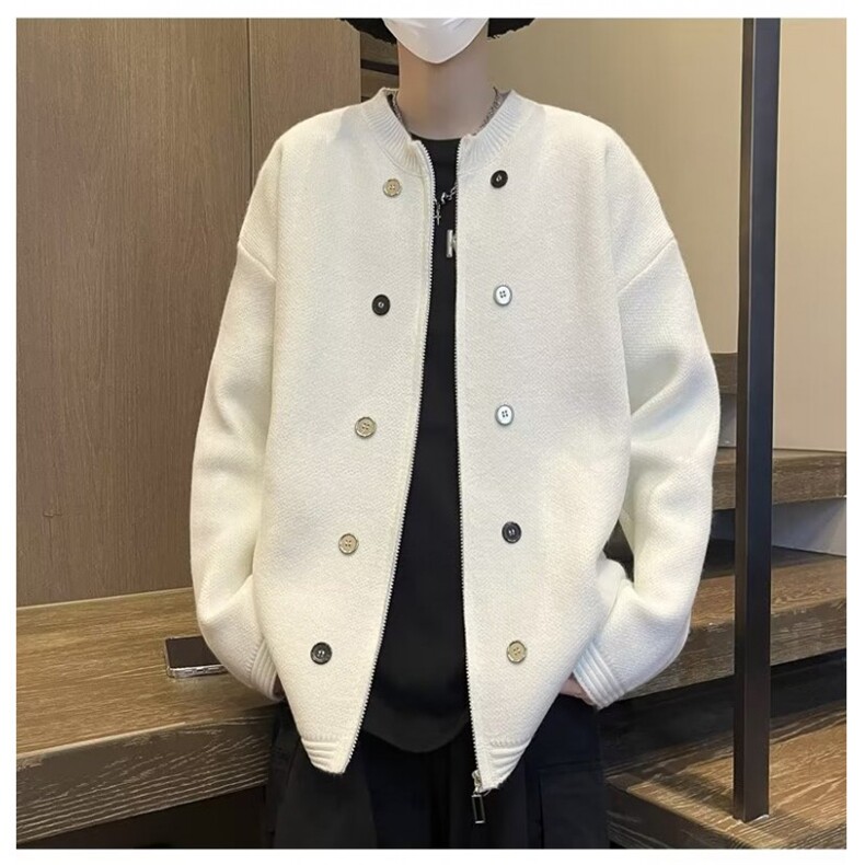 MM343-P50美式新款复古休闲慵懒风开衫毛衣外套,男装针织衫/毛衣,星座617A-2