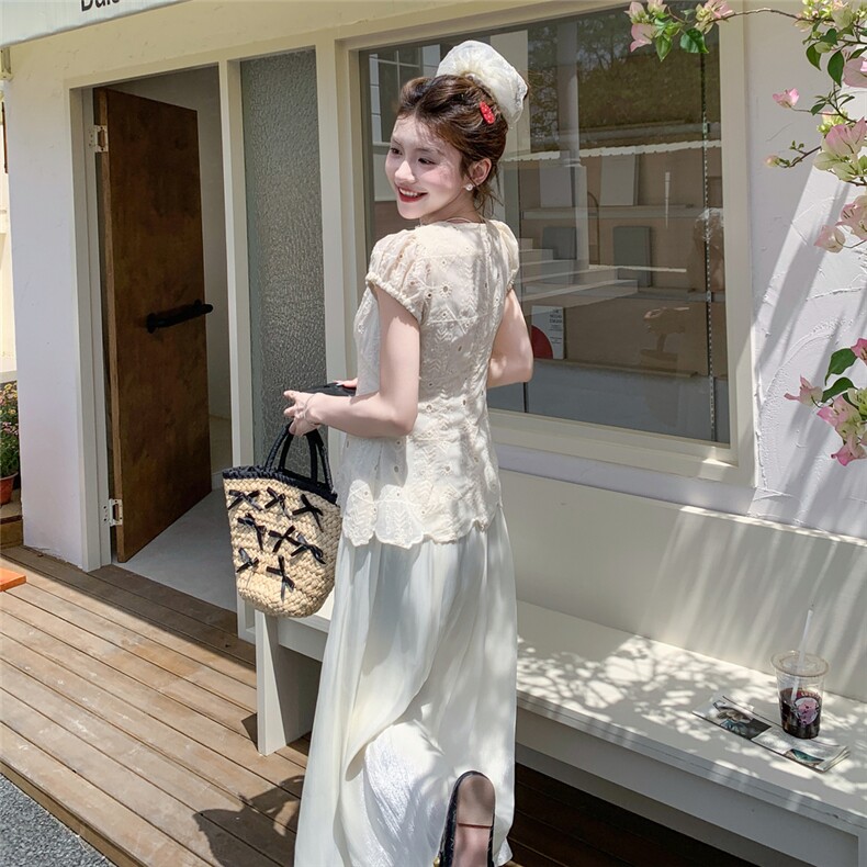 新款现货主推花边刺绣连衣裙2561-P145-K208,女装连衣裙,2C129