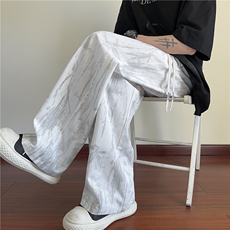 夏季新款潮流新中式百搭宽松休闲冰丝裤B315-K25688-特p30控58，男装休闲裤，电商B315