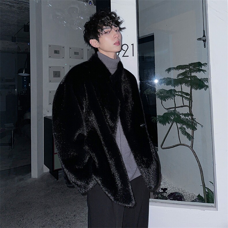 冬季外套男大衣水毛毛夹克仿皮草短款外套MY662P168,男装夹克,星座903-1