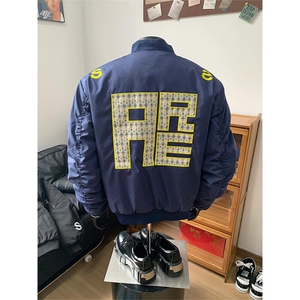 刺绣字母飞行夹克加棉棉服外套 夹克JK971特P67 棉服JK972特P77图片