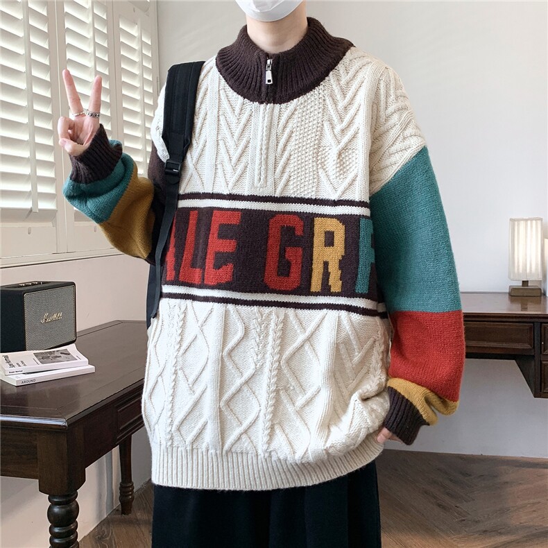 【新品】2025秋冬男士时尚休闲百搭针织连帽毛衣潮流-M242-P68,男装针织衫/毛衣,星座1105-1