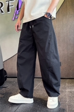 K20532-P68夏季薄款结构拼接休闲裤男潮流宽松直筒弯刀裤速干裤，男装休闲裤，电商A368