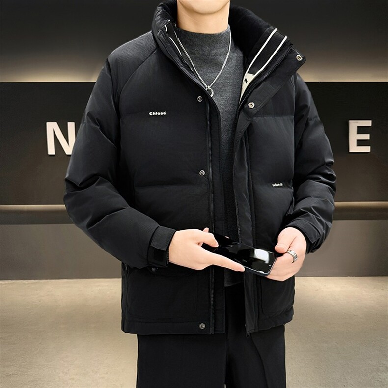 立领拼接羽绒服男士2026冬季新款潮流帅气轻薄外套高品质男装,男装羽绒服,星座218-1（原230）