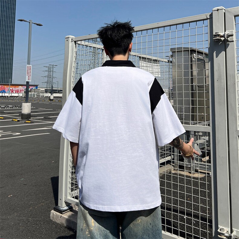 2025夏新款复古赛车服短袖polo衫PL60,男装Polo衫,星座1108
