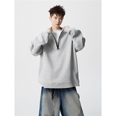 现货WY5532-P46特M-5XL高品质解构拉链立领卫衣，男装卫衣，电商D232