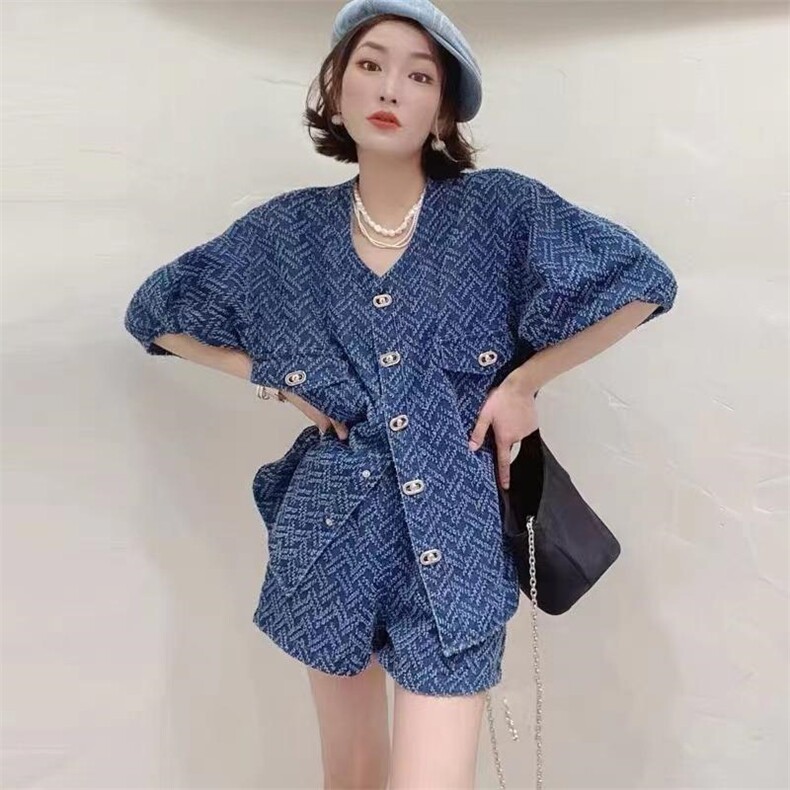 牛仔套装，女装职业装，爱丽伽