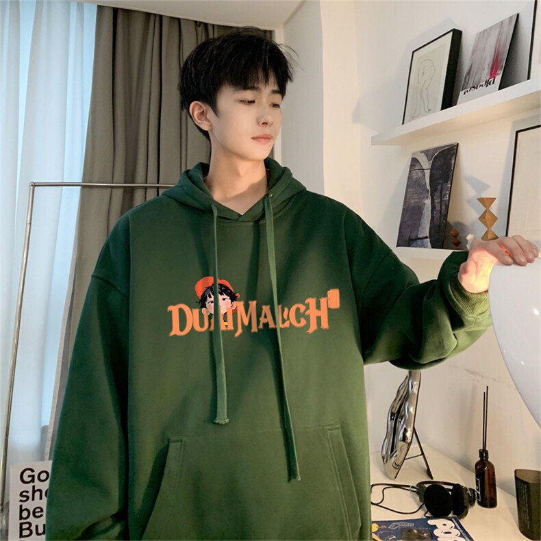 抖音品质秋季320G华棉男士连帽大码印花卫衣WYH2473-P45控68,男装卫衣,电商B370