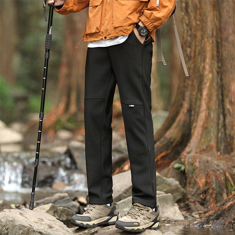 抖音春秋季户外冲锋裤男女休闲裤防风防水裤徒步登山软壳裤,男装休闲裤,星座1706