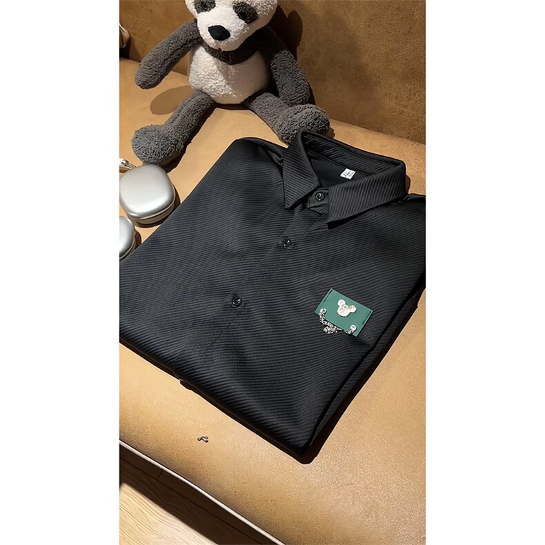 港风宽松挂链长袖衬衫男KD500-P50,男装衬衫,电商D312-1