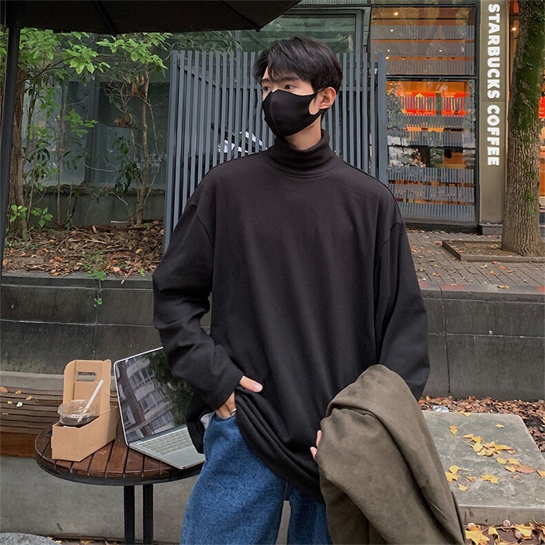 德绒高领打底HD1317-TP22控价38韩风冬季可二开保暖纯色打底男,男装卫衣,电商A102-1