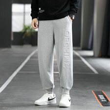 新款潮牌休闲裤子男潮牌束脚裤篮球百搭宽松运动卫裤DF22T，男装休闲裤，电商A102