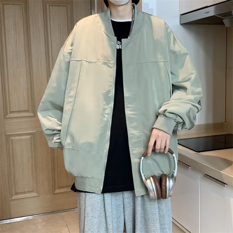 秋季新款高级感立领夹克男士韩版潮流港风宽松外套W8821-P65,男装夹克,星座1109-3