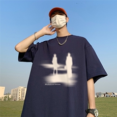 草地夏季宽松短袖T恤男潮T61106P25控38，男装T恤，电商A268A