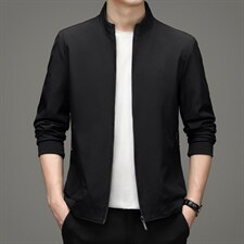 2023新款棒球服外套男春秋季立领高端休闲夹克中年爸爸长袖上衣，男装夹克，电商B212（原钱塘6029）