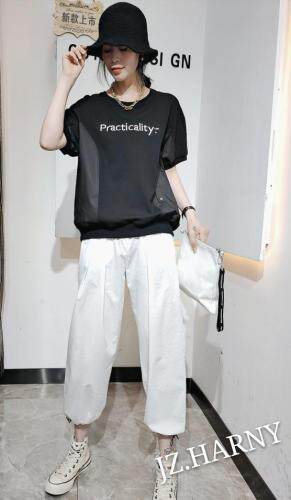 9069短袖刺绣卫衣，女装卫衣/绒衫，俊泽.哈妮