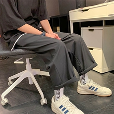 夏季港风纯色速干松紧腰抽绳运动休闲裤D201-DM36-P30，男装休闲裤，电商D321-1