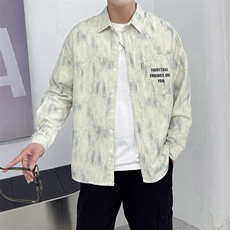 寸衫型夹克高品质纯棉加厚扎染店主社会小伙潮牌新款外套CS79P68，男装夹克，星座301B-1