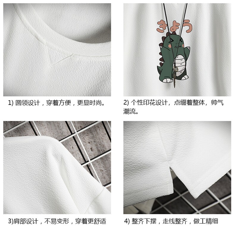 Q11037-P30春夏季七分袖t恤男大码五分袖男短袖中袖网格挂拍,男装T恤,电商A040A