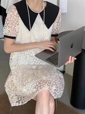 新款蕾丝连衣裙，女装连衣裙，泰靡(1F)